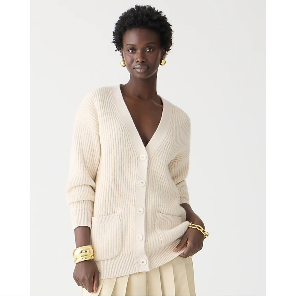 J. Crew Ribbed V-neck cardigan sweater Size Small NWT​​​​​